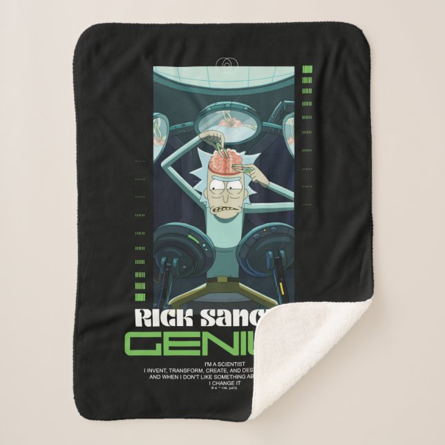 Couverture Sherpa Rick Sanchez Genius Citation Graphique (Devant)