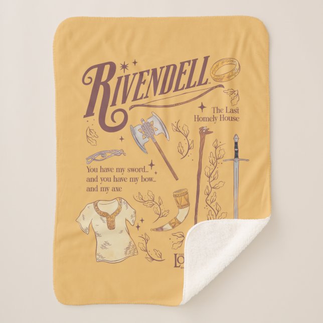 Couverture Sherpa RIVENDELL™ Collage Aquarelle Graphique (Devant)