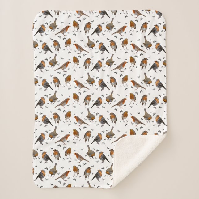 Couverture Sherpa Robin Party (choisir la couleur) (Devant)
