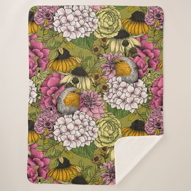 Couverture Sherpa Robins dans le jardin 2 (Devant)