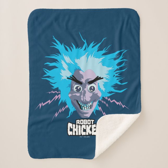 Couverture Sherpa Robot chicken Scientist Head Graphic (Devant)