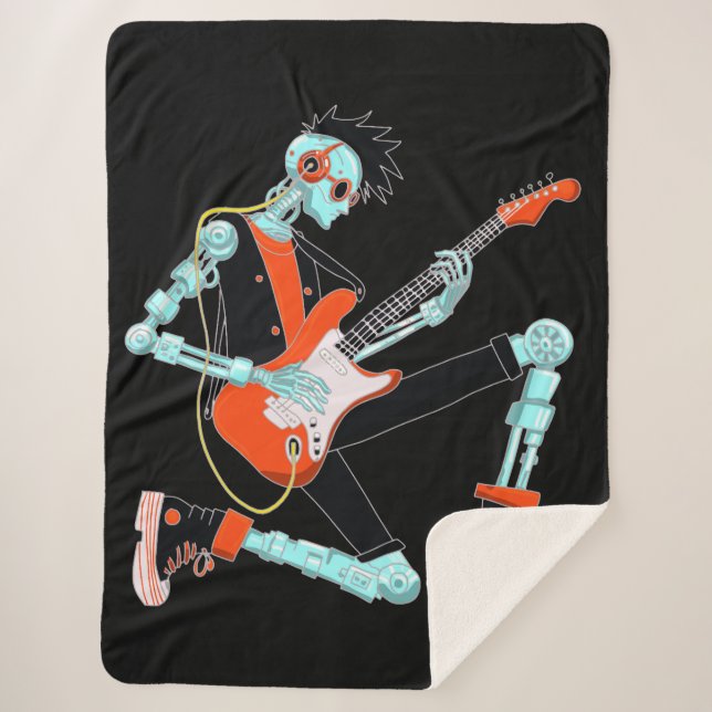 Couverture Sherpa Robot guitariste (Devant)