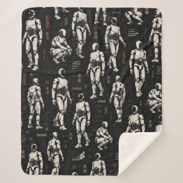 Couverture Sherpa Robot Humanoïde Futuriste | Art de science-fiction (Devant)