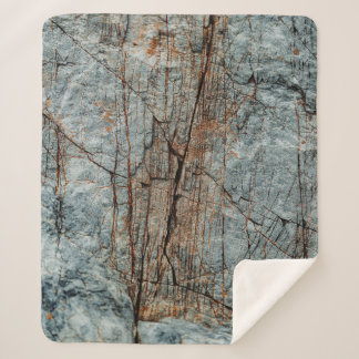 Couverture Sherpa Roche bleue