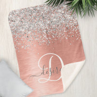 Rose Gold brossé Parties scintillant métallique No