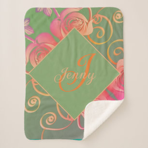 Couverture Sherpa Rose romantique Sherpa Blanket