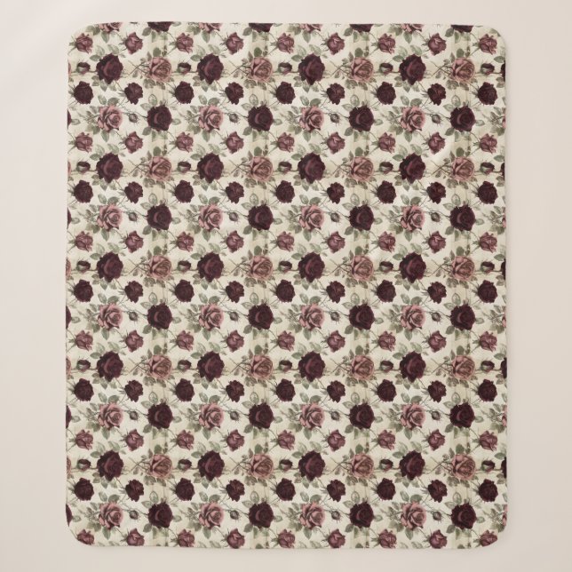 Couverture Sherpa Roses Antiques (Devant)