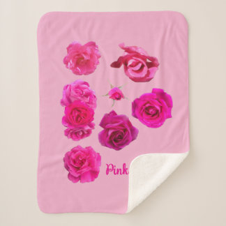 Couverture Sherpa Roses roses 