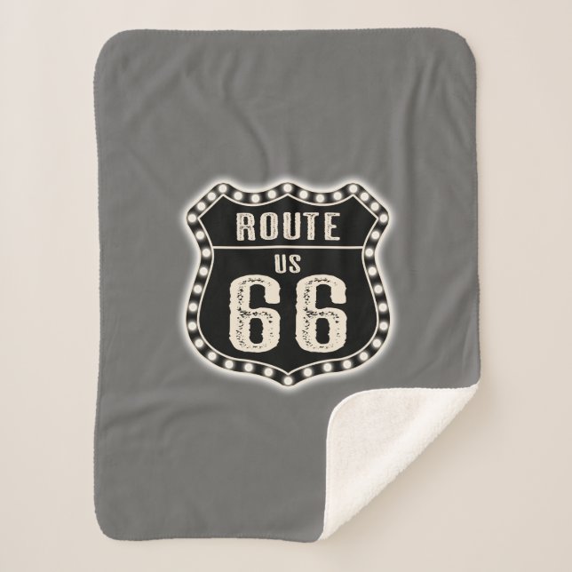 Couverture Sherpa Route 66 Symbole Americana (Devant)