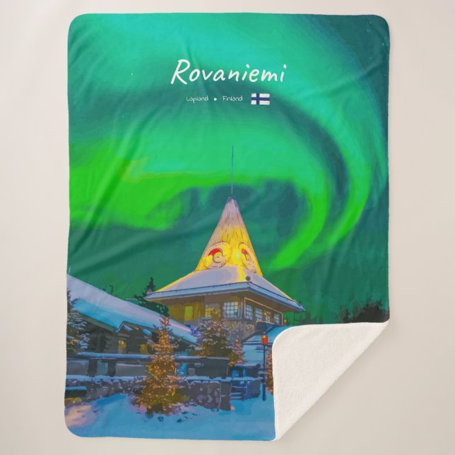 Couverture Sherpa Rovaniemi, Finlande - Aurore magique (Devant)