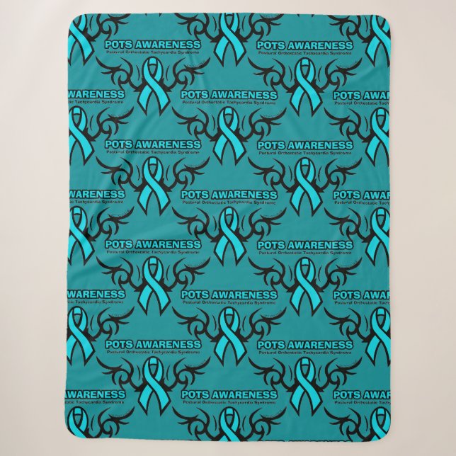 Couverture Sherpa Ruban tribal...POTS (Devant)