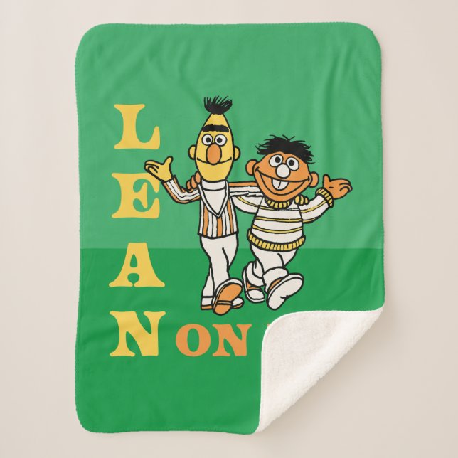 Couverture Sherpa Rue Sésame | Bert & Ernie Lean sur moi (Devant)