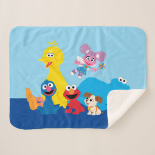 Couverture Sherpa Rue Sésame Coloré Sesame Street Pals