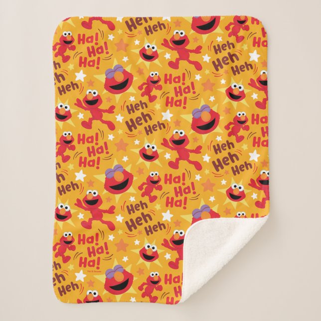 Couverture Sherpa Rue Sésame | Elmo Ha ! Ha ! Ha ! Motif (Devant)