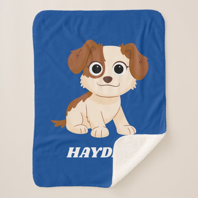 Couverture Sherpa Rue Sésame | Elmo's Puppy Tango | Ajouter Votre No (Devant)