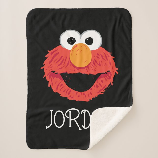 Couverture Sherpa Rue Sésame | Face Elmo (Devant)