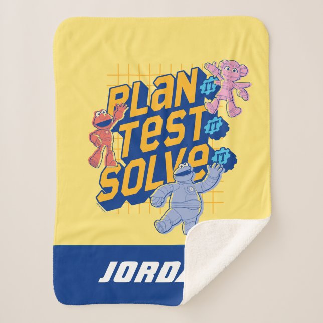 Couverture Sherpa Rue Sésame | Mécaniciens | Ajouter un nom (Devant)