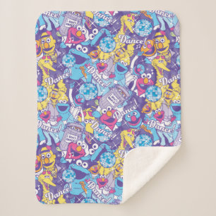 Couverture Sherpa Rue Sésame Motif de danse Super