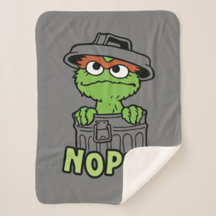 Couverture Sherpa Rue Sésame Oscar le Grouch Nope!
