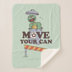 Couverture Sherpa Rue Sésame   Oscar the Grouch Move Your Can
