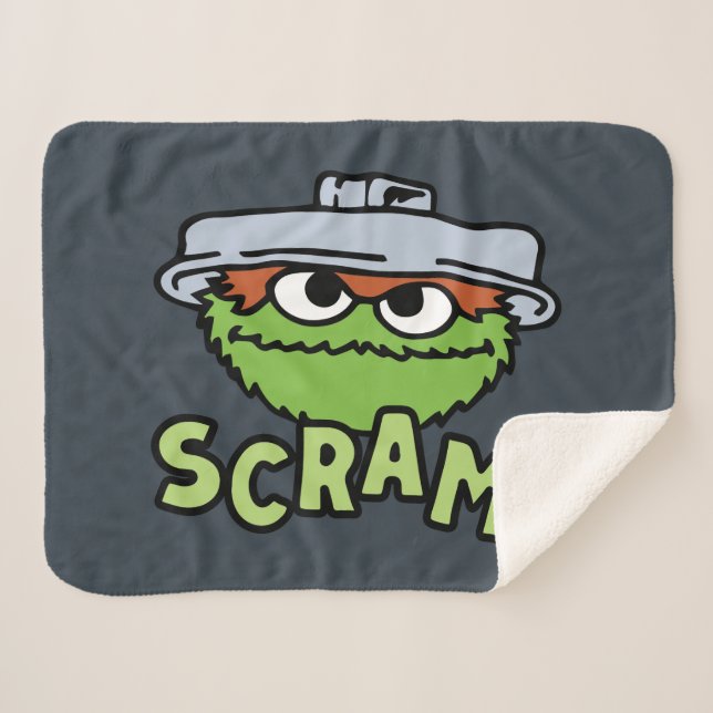 Couverture Sherpa Rue Sésame | Oscar the Grouch Scram! (Devant (Horizontal))