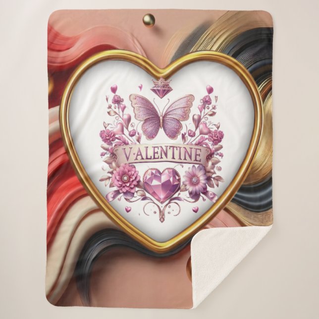 Couverture Sherpa Saint Valentin (Devant)