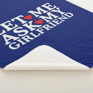 Couverture Sherpa Saint Valentin Laissez-moi demander à ma petite am