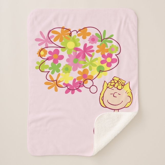 Couverture Sherpa Sally pense aux fleurs (Devant)