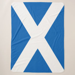 Couverture Sherpa Saltire ~ Drapeau de l'Ecosse Sherpa Blanket