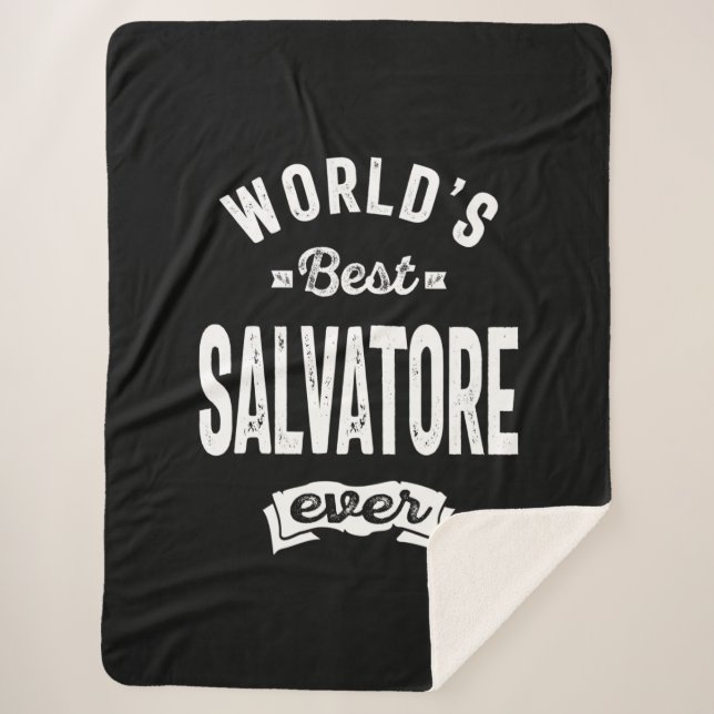 Couverture Sherpa Salvatore Nom personnalisé Anniversaire (Devant)