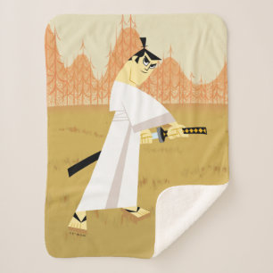 Couverture Sherpa Samouraï Jack Drawing Sword