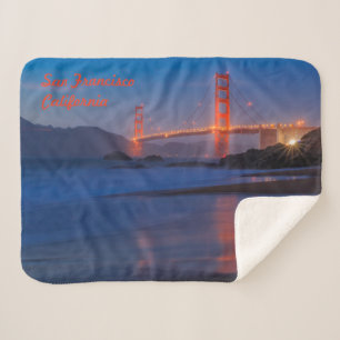 Couverture Sherpa San Francisco California Golden Gate Bridge