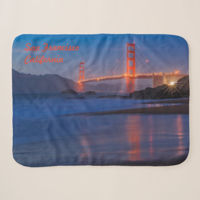 Couverture Sherpa San Francisco California Golden Gate Bridge (Devant (Horizontal))