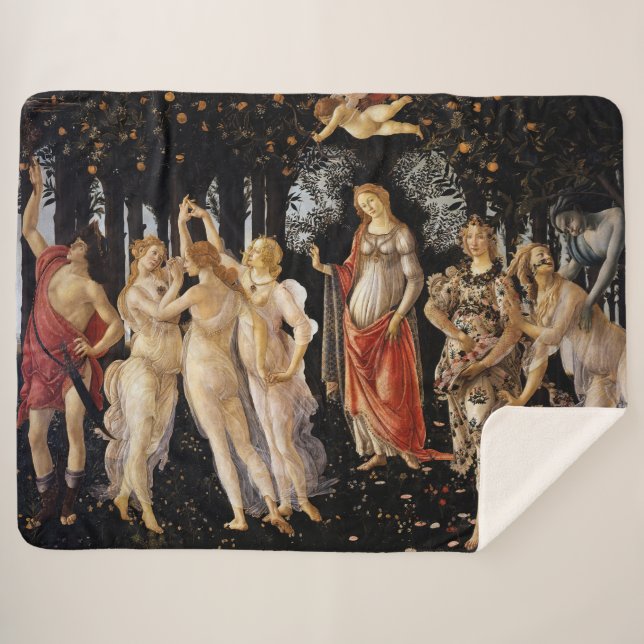 Couverture Sherpa Sandro Botticelli - La Primavera (Devant (Horizontal))