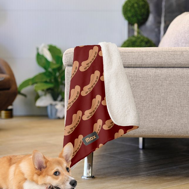 Couverture Sherpa Saucisses amusantes Motif à personnaliser avec le  (Créateur téléchargé)
