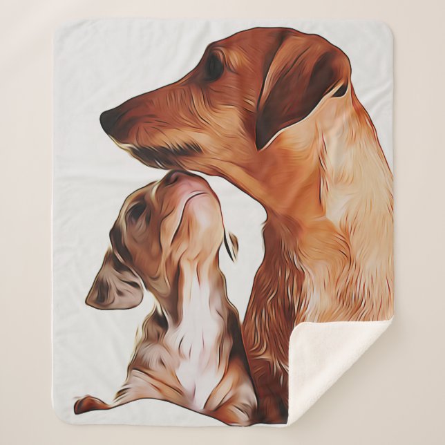 Couverture Sherpa Sausage Dog Puppies 7 Weeks Dachshund Birthday Pos (Devant)