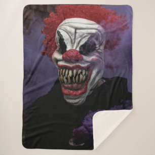 COUVERTURE SHERPA SCAREY CLOWN
