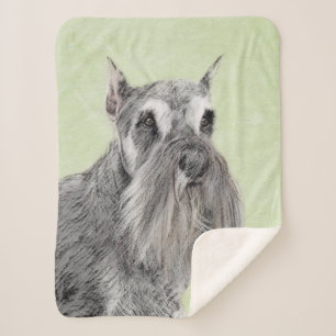 Couverture Sherpa Schnauzer (Giant, Standard) Peinture - Chien Art