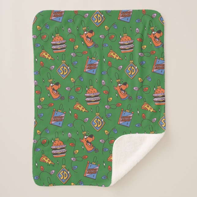 Couverture Sherpa Scooby-Doo Holiday Snack Lights Pattern (Devant)