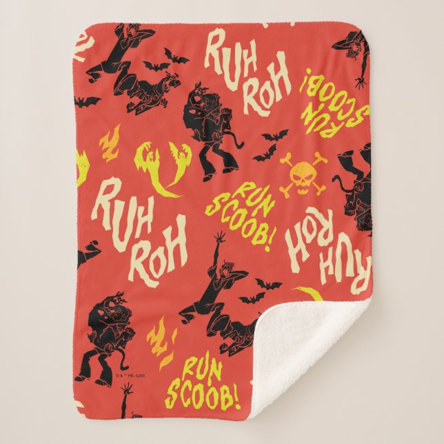 Couverture Sherpa Scooby-Doo | Ruh Roh Run Scoob! Pattern (Devant)