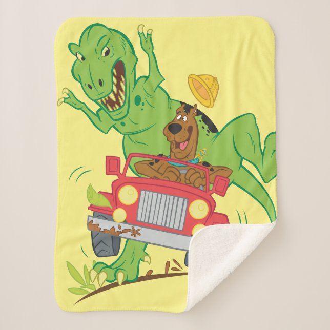 Couverture Sherpa Scooby-Doo T-Rex Attack (Devant)