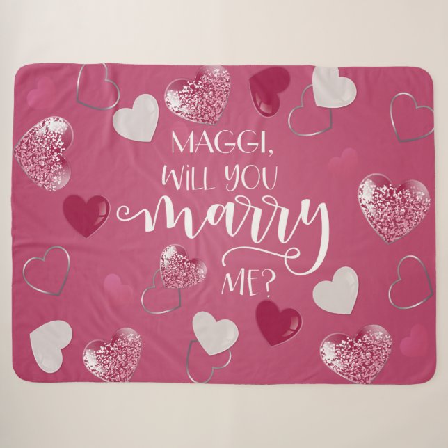 Couverture Sherpa Script de Demande en Mariage & Sur-Mesure (Devant (Horizontal))