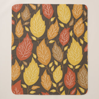 Couverture Sherpa seamless autumn pattern with a color leaves 