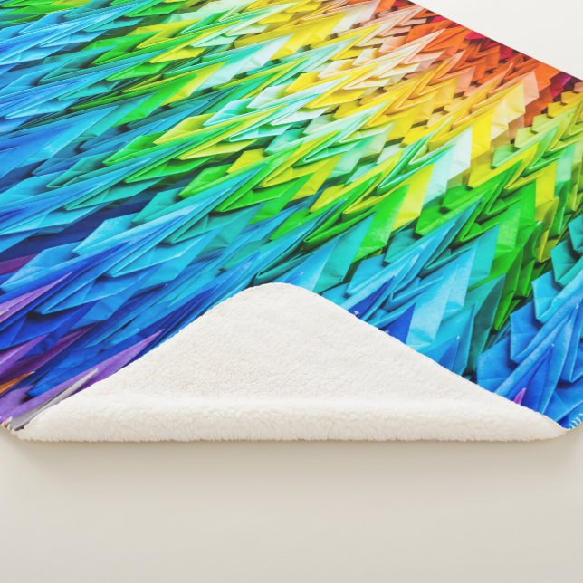 Couverture Sherpa Senbazuru ou mille grues origami (3/4)