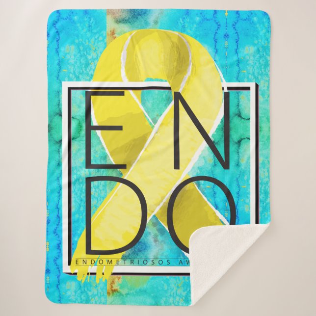 Couverture Sherpa Sensibilisation à l'endométriose Sherpa Blanket (Devant)
