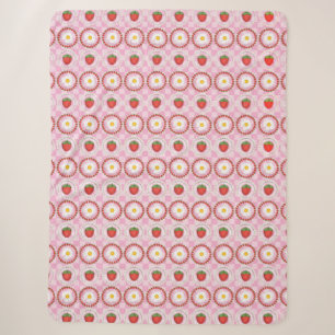 Couverture Sherpa Sérénade de fraise rose