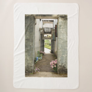 Couverture Sherpa Série Li Garden : Corridor Floral 