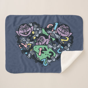 Couverture Sherpa Sésame Sésame   Comte von Count Doodle Heart
