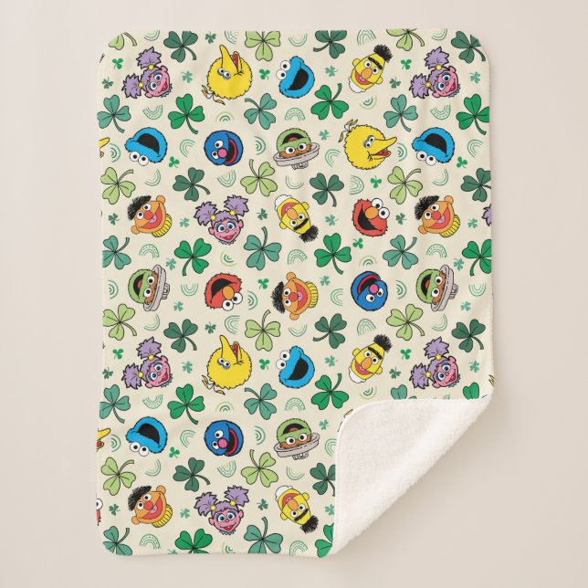 Couverture Sherpa Sesame Street St. Patrick's Day Motif (Devant)