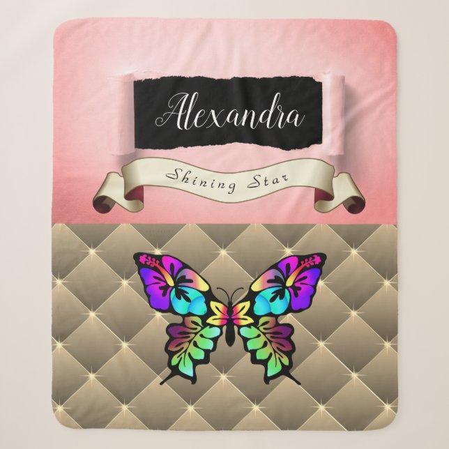 Couverture Sherpa Shabby Chic Whimsical Pop Art Collage (Devant)